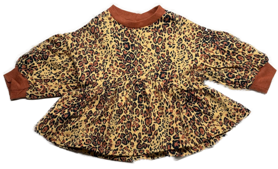Langarmshirt mit Raffung – Leo